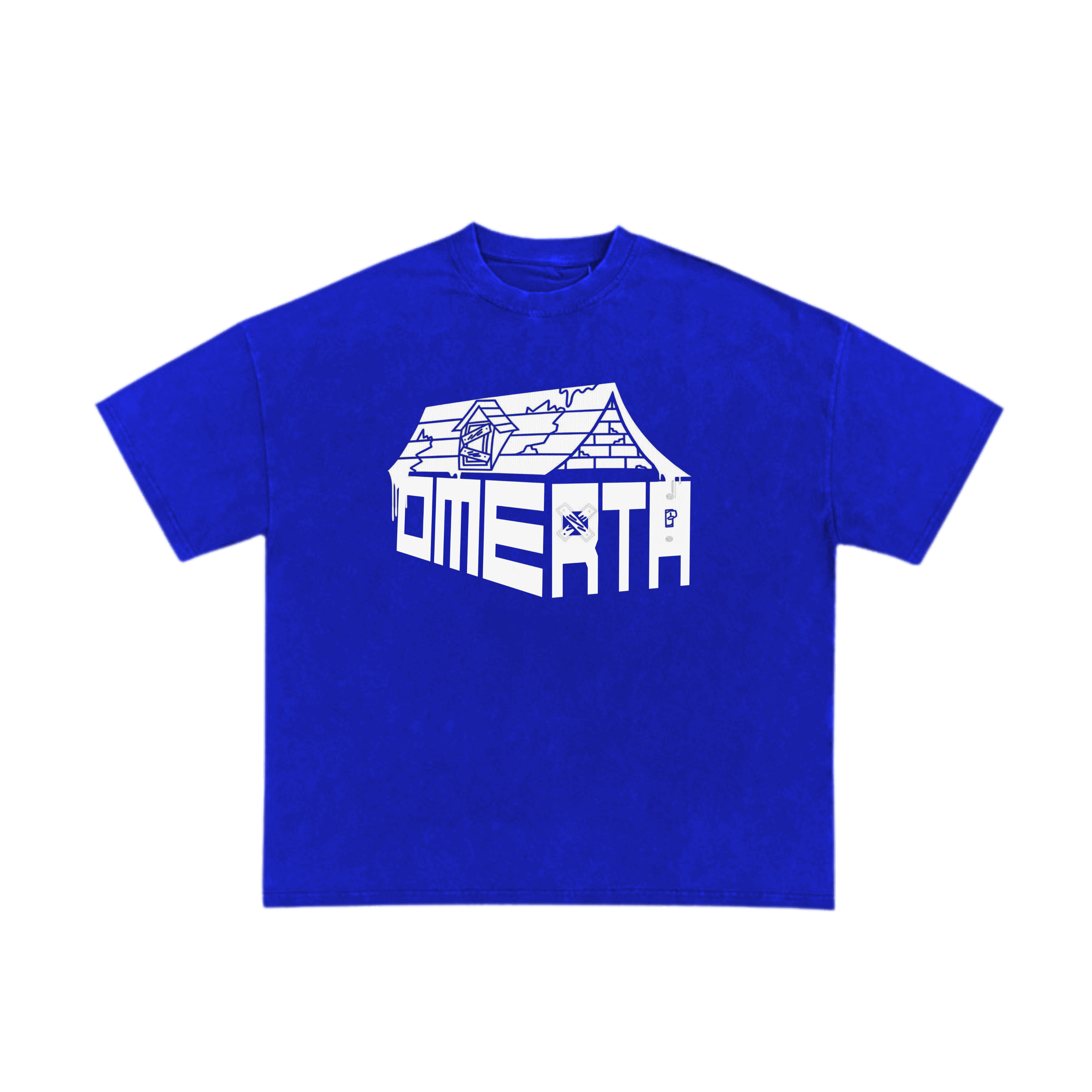 Omerta Trap House T-Shirt - Blue OmertaLifestyle