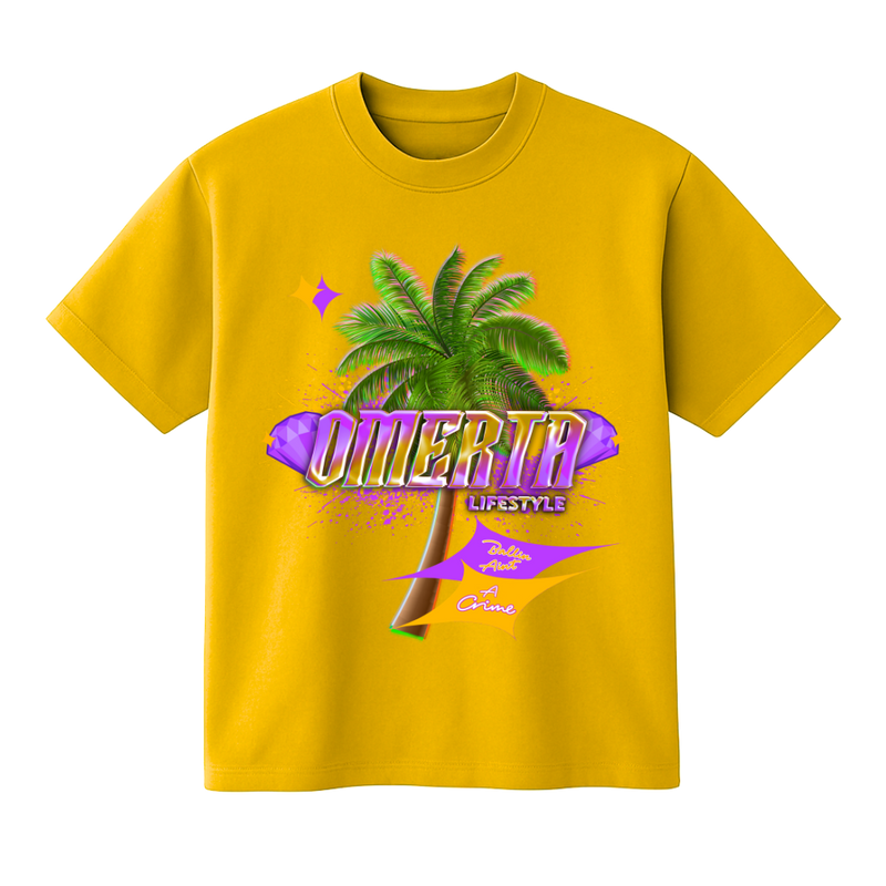 Ballin' Ain't A Crime T-Shirt - Gold/Purple
