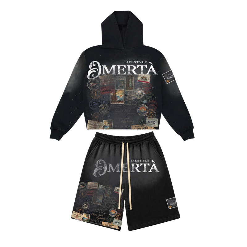 Omerta Paint Dyed Hoodie Set