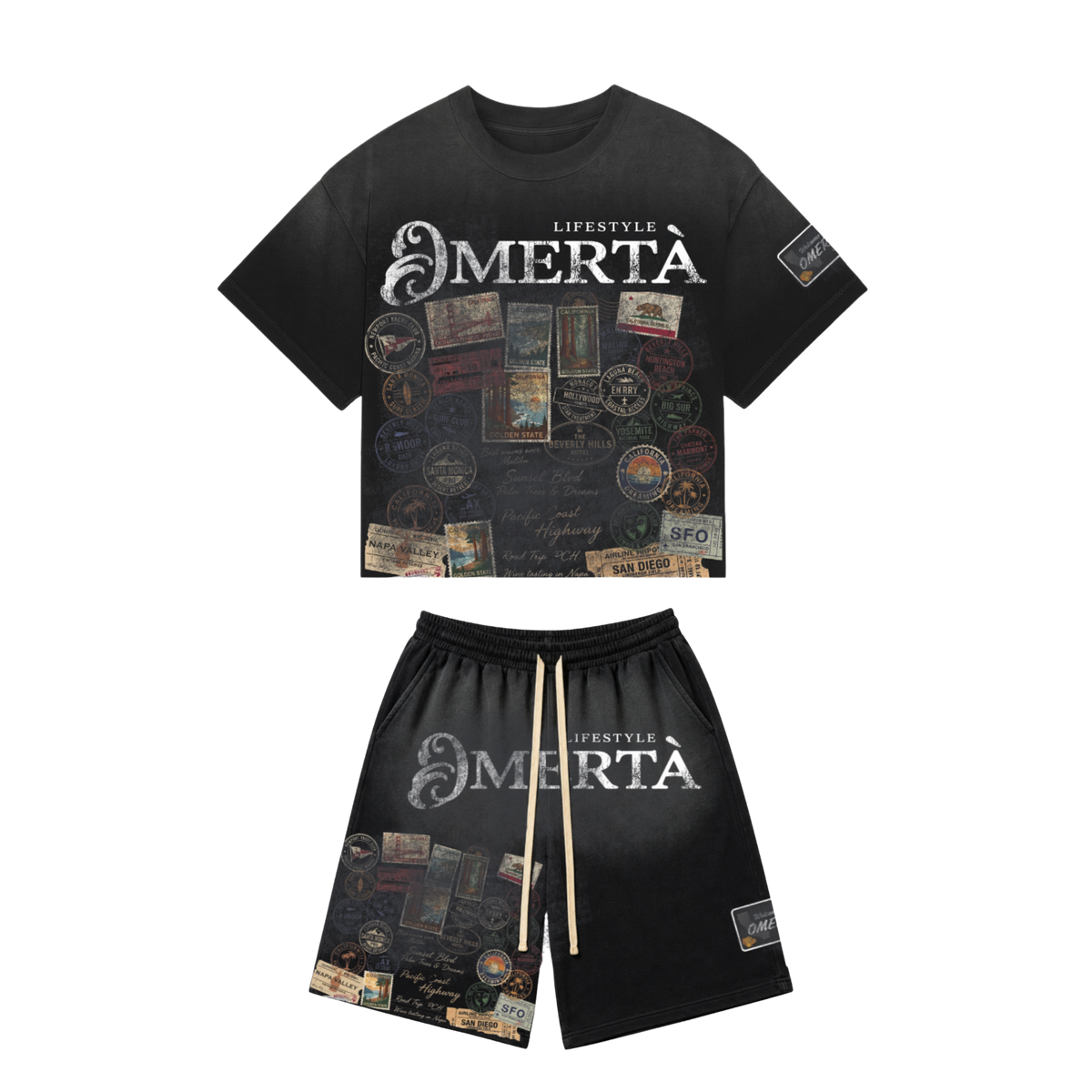Omerta T-Shirt Potassium Dyed Short Set