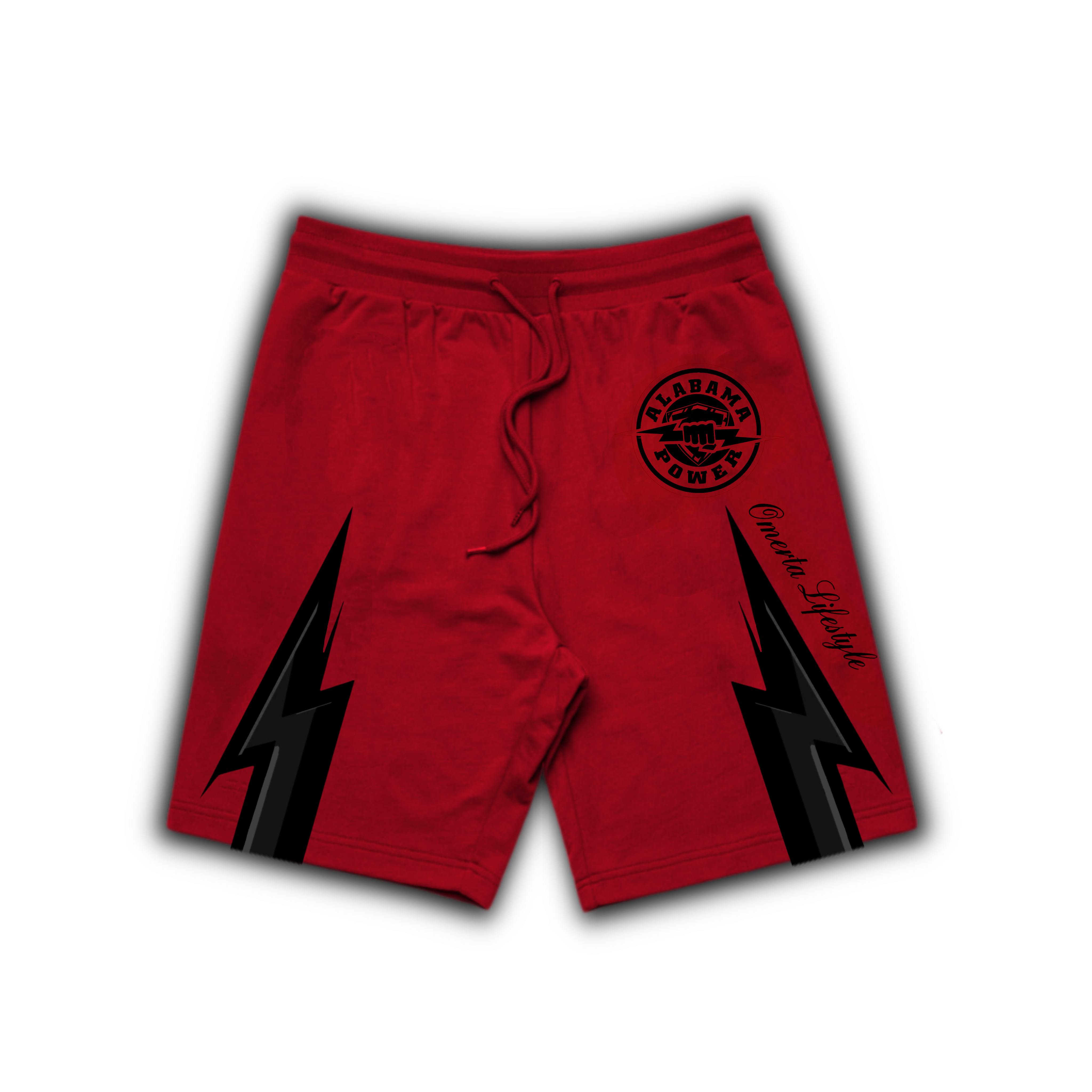 Omerta Lifestyle - Alabama Power Shorts - Red