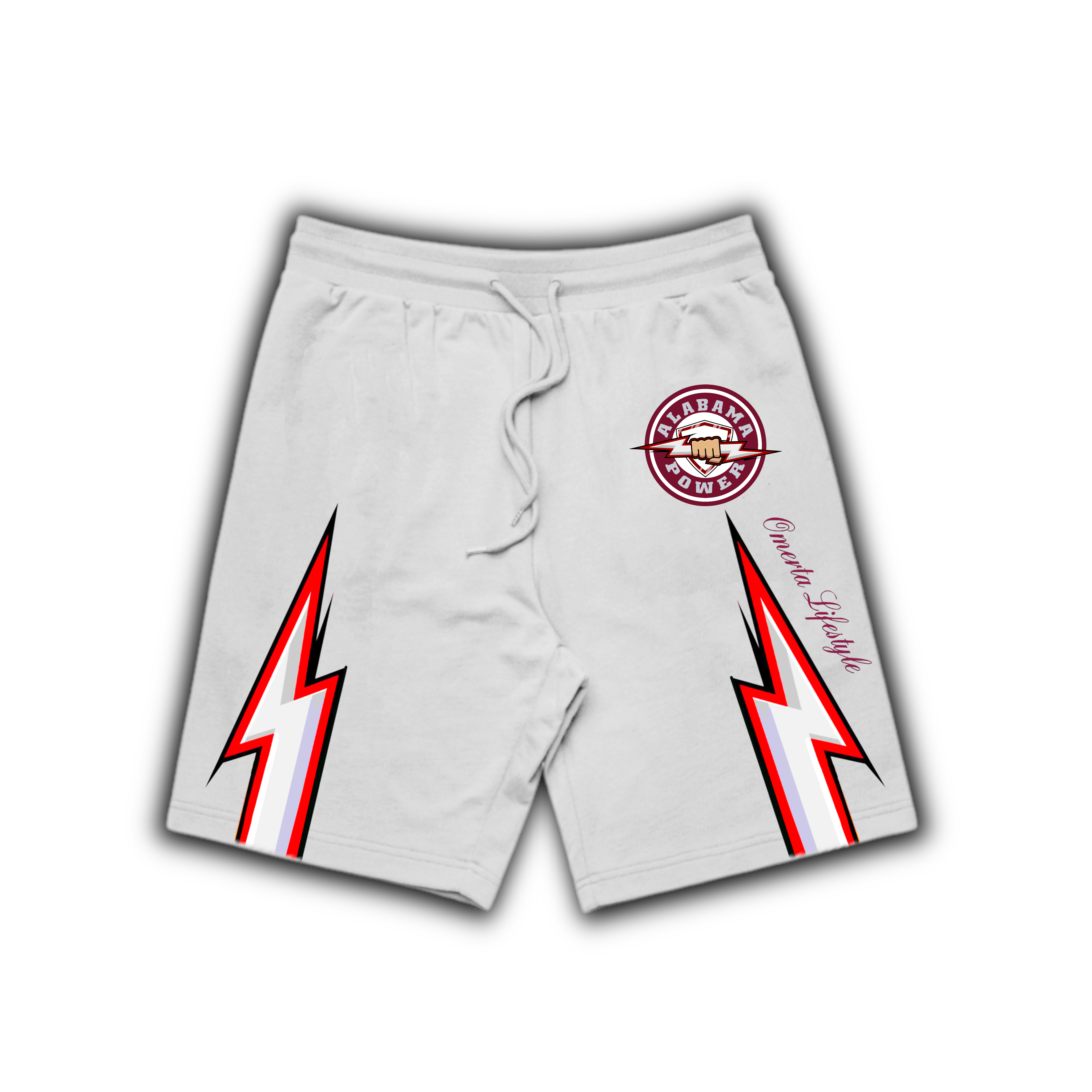 Omerta Lifestyle - Alabama Power Shorts - White