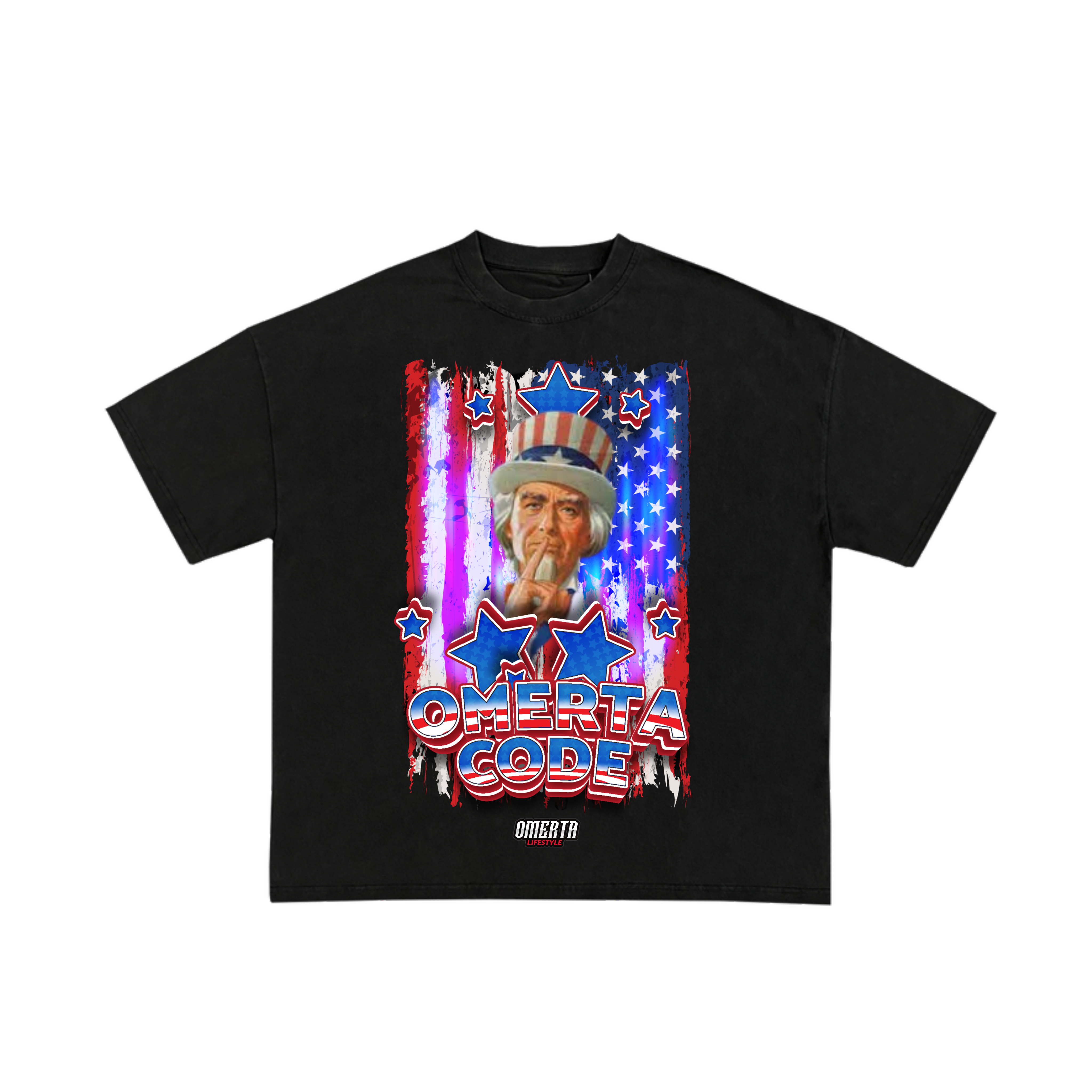 Omerta Lifestyle - UncleSam T-Shirt - Black