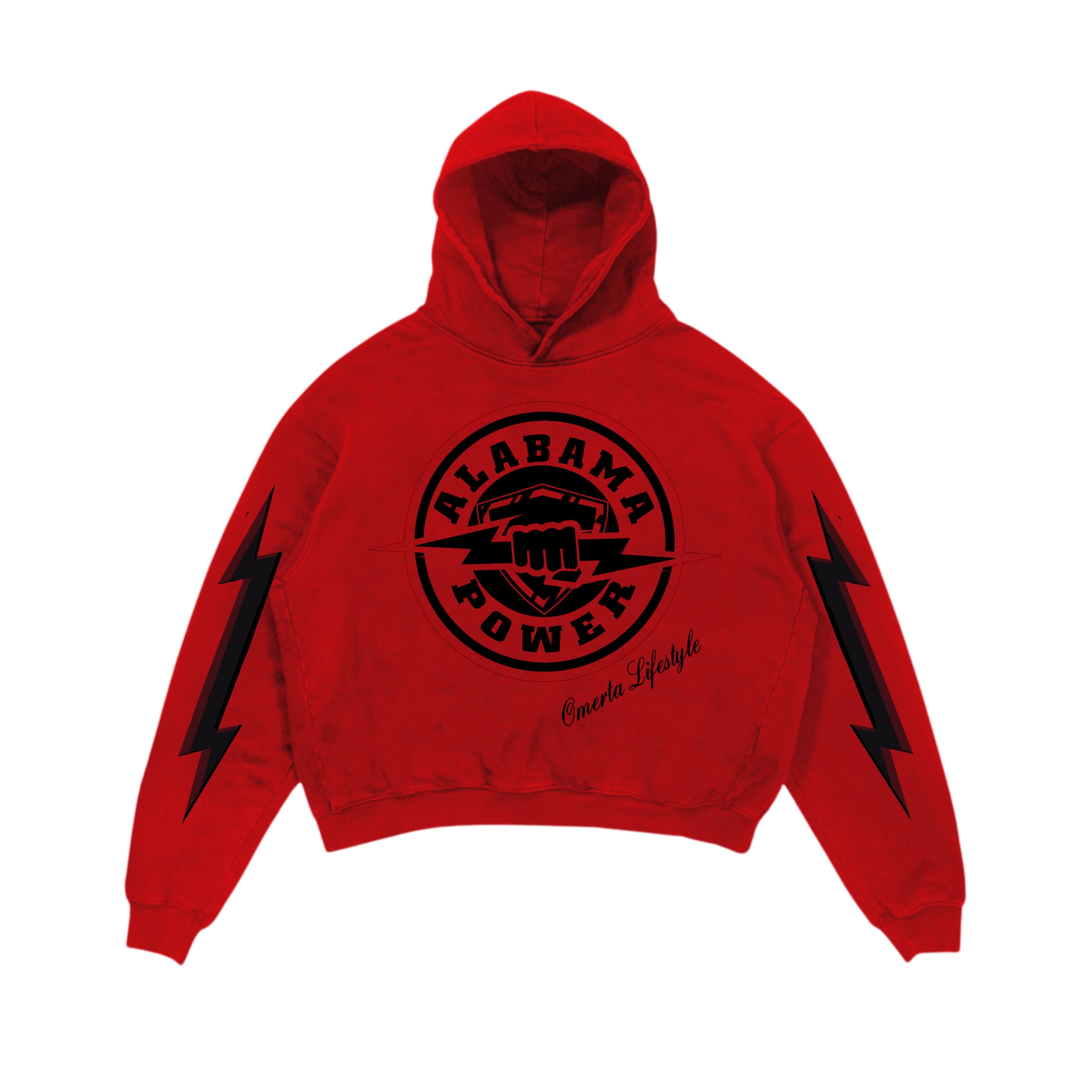 Omerta Lifestyle - Alabama Power Hoodie - Red