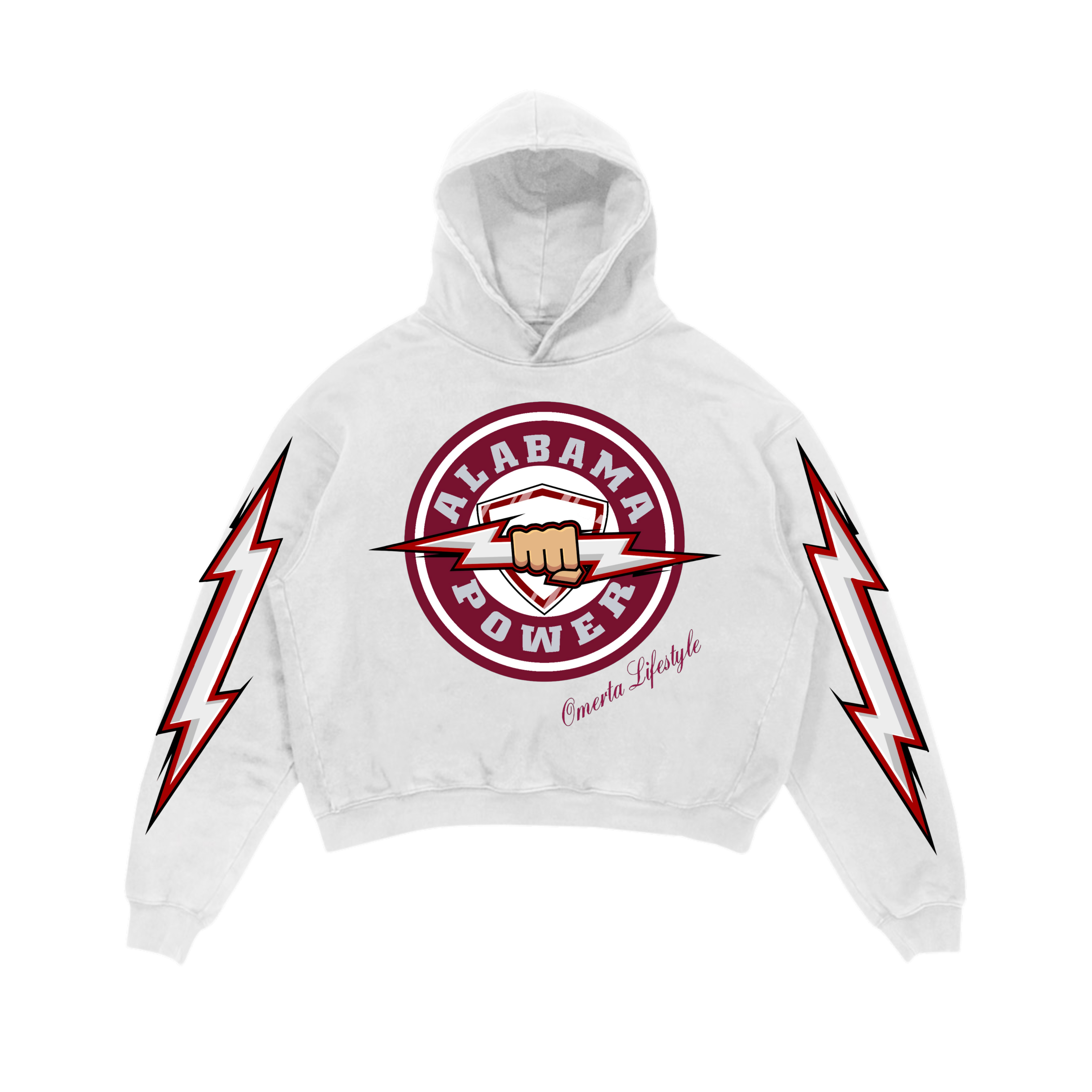 Omerta Lifestyle - Alabama Power Hoodie - White