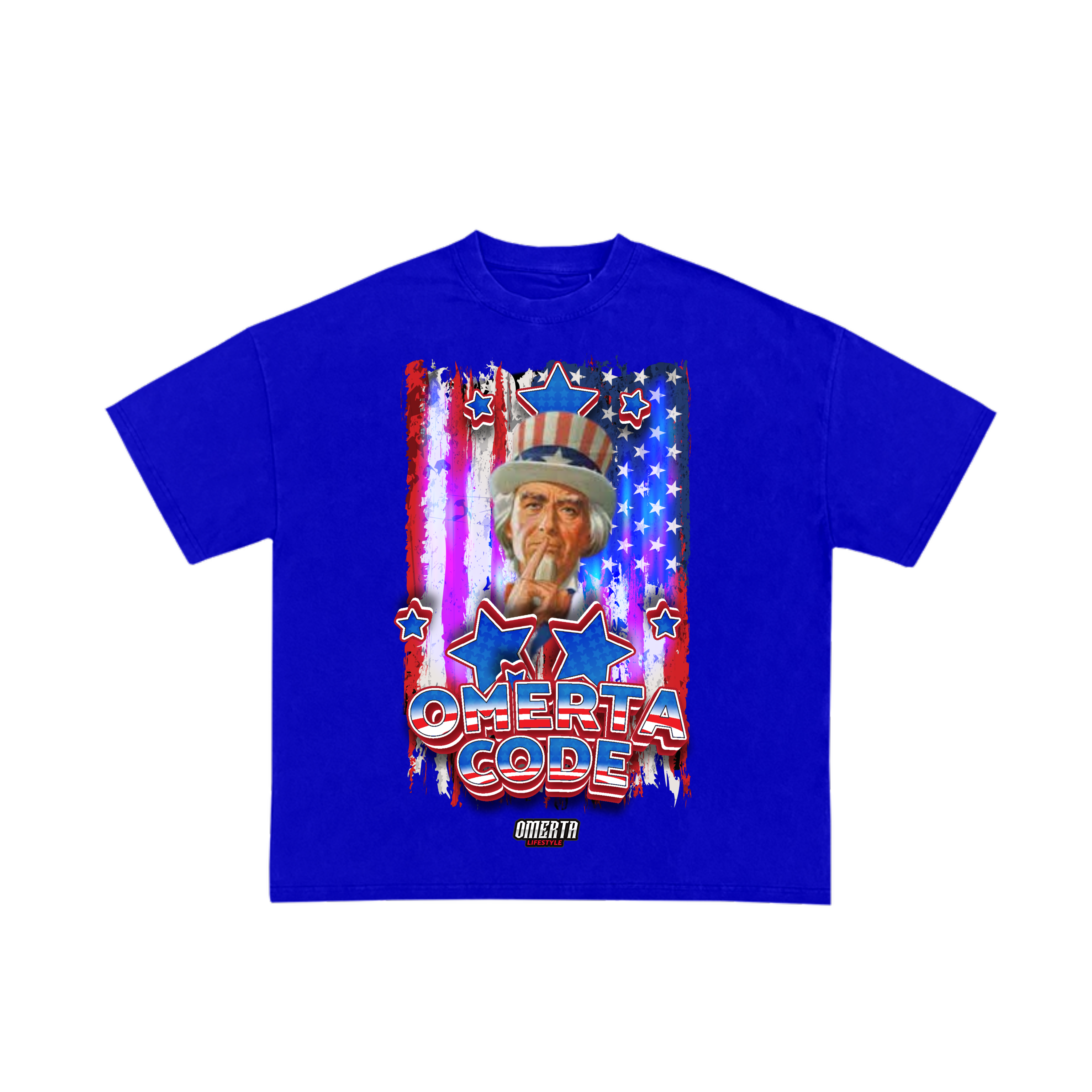 Omerta Lifestyle - UncleSam T-Shirt - Blue